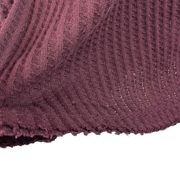 Free People Small Thermal Top Juicy Cowl Neck Split Back Long Sleeve Date Night - Picture 10 of 13